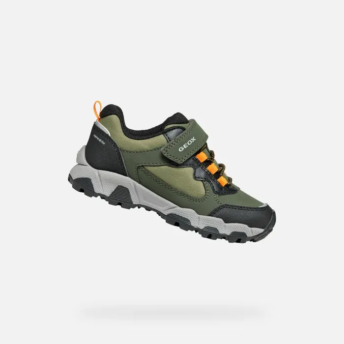 Geox Sneakers MAGNETAR ABX JUNIOR Dark GreenLight Orange Waterproof Trainers Dark Greenlight Orange 8211 Kids Geox Sneakers MAGNETAR ABX JUNIOR Dark GreenLight Orange Waterproof Trainers Dark Greenlight Orange 8211 Kids