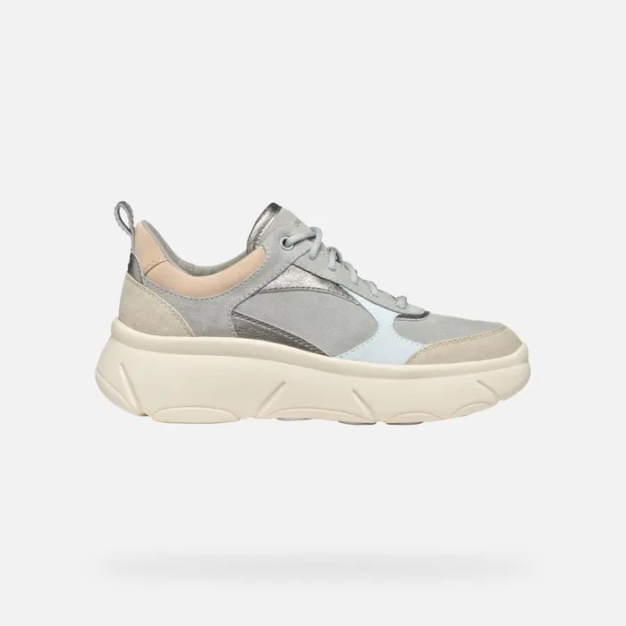 Geox Sneakers NEBULA 20 X WOMAN Dark GreyLight Taupe Low Top Sneakers Dark Greylight Taupe 8211 Woman
