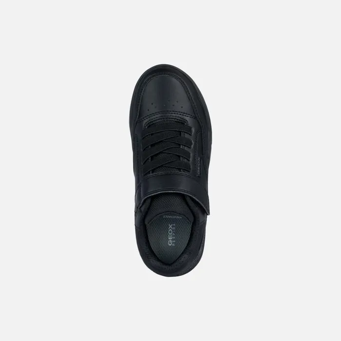 Geox Sneakers PERTH Junior Boy039s Black Velcro Shoes UNIFORM Black 8211 Kids