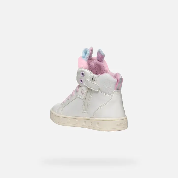Geox Sneakers SKYLIN GIRL WhiteMulticolor High Top Sneakers Whitemulticolor 8211 Kids