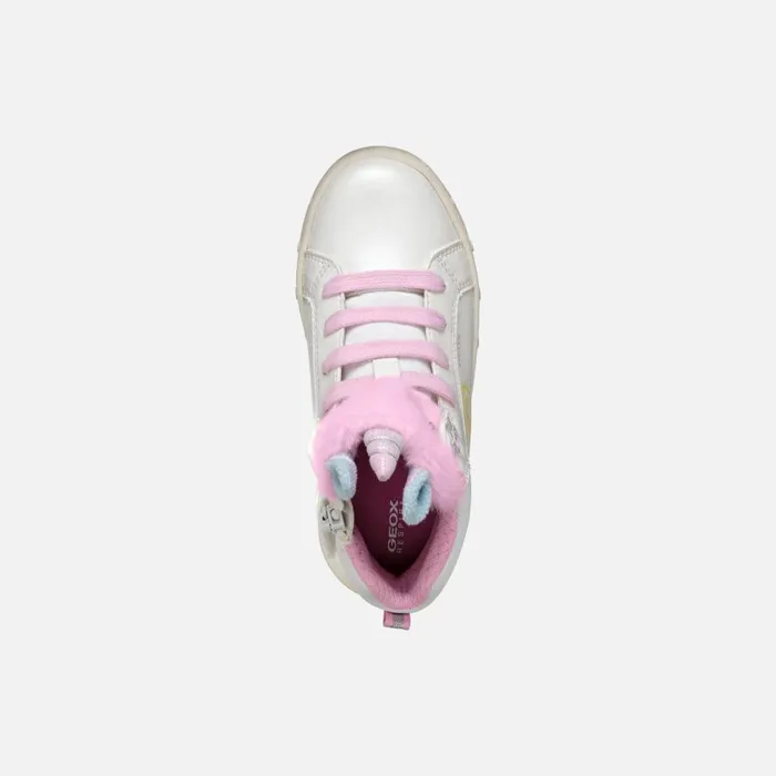 Geox Sneakers SKYLIN GIRL WhiteMulticolor High Top Sneakers Whitemulticolor 8211 Kids