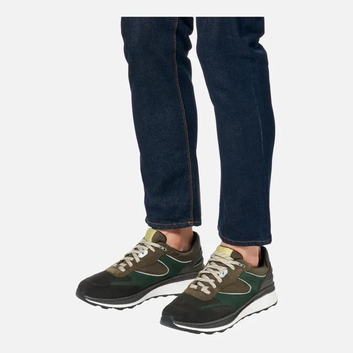 Geox Sneakers SPHERICA ACTIF X1 ABX MAN Dark CoffeeDark Green Low Top Sneakers Dark Coffeedark Green 8211 Man