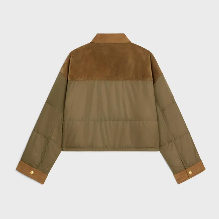 Hunting Jacket In Lightweight Nylon Light Brown Women CELINE JACKETS