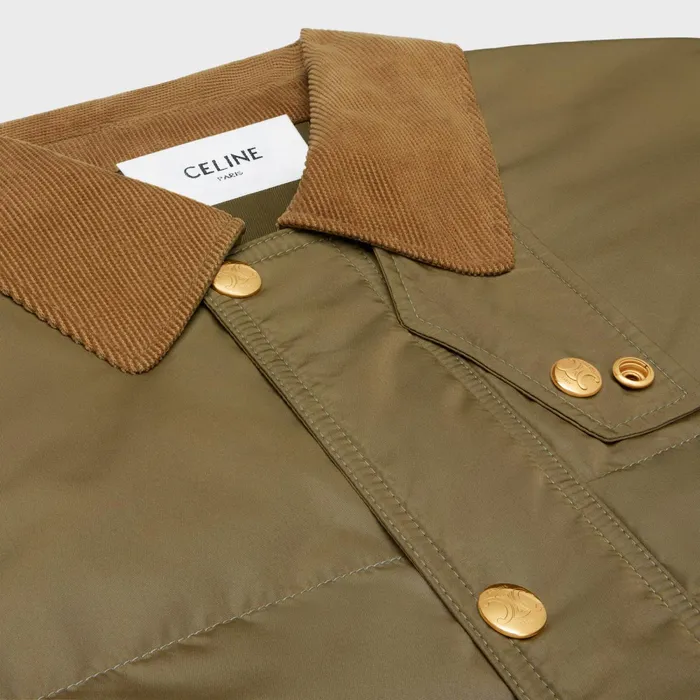 Hunting Jacket In Lightweight Nylon Light Brown Women CELINE JACKETS