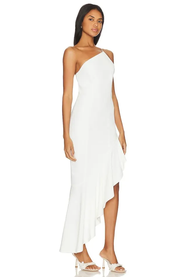 Imani Asymmetrical Dress Opal White Women Lovers and Friends Dresses