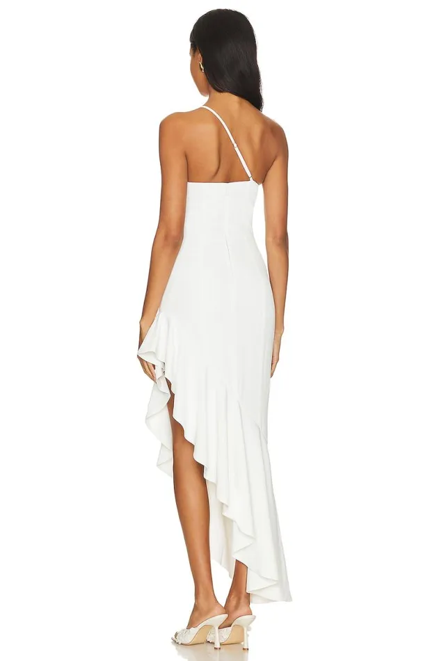 Imani Asymmetrical Dress Opal White Women Lovers and Friends Dresses