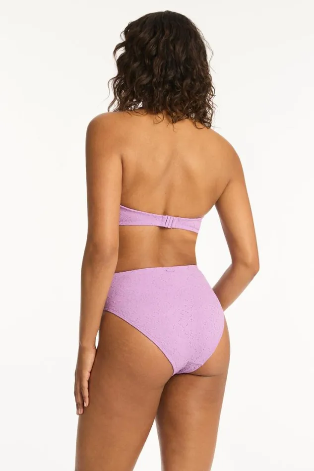 Interlace Retro High Waist Pant Interlace Lavender Women Sea Level Bottoms