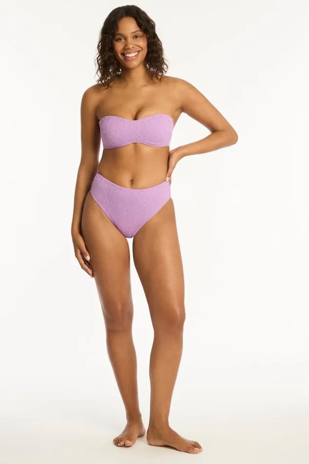 Interlace Seamless Bandeau Interlace Lavender Women Sea Level Tops