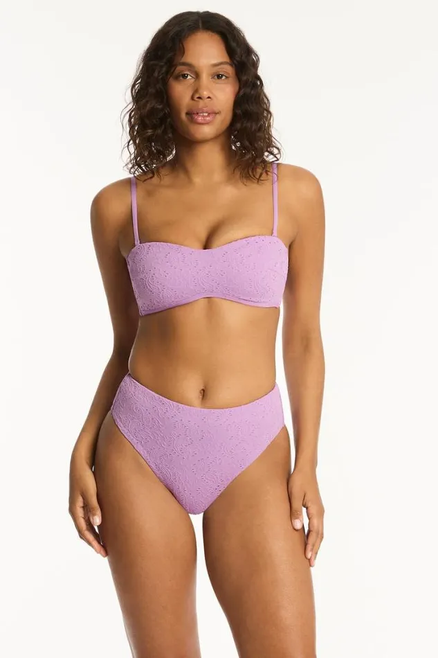 Interlace Seamless Bandeau Interlace Lavender Women Sea Level Tops