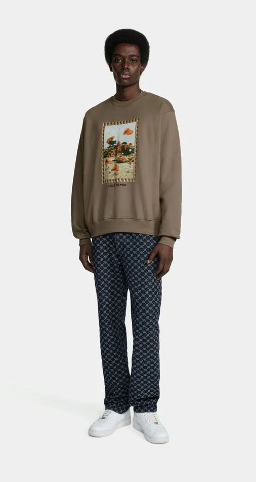 Iron Taupe Oversized Rashad Sweater Men Daily Paper Hoodies and Sweaters
