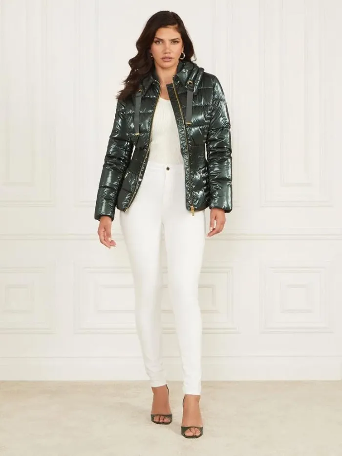 Jackets Women Marciano Annie Puffer Jacket Chenille Green
