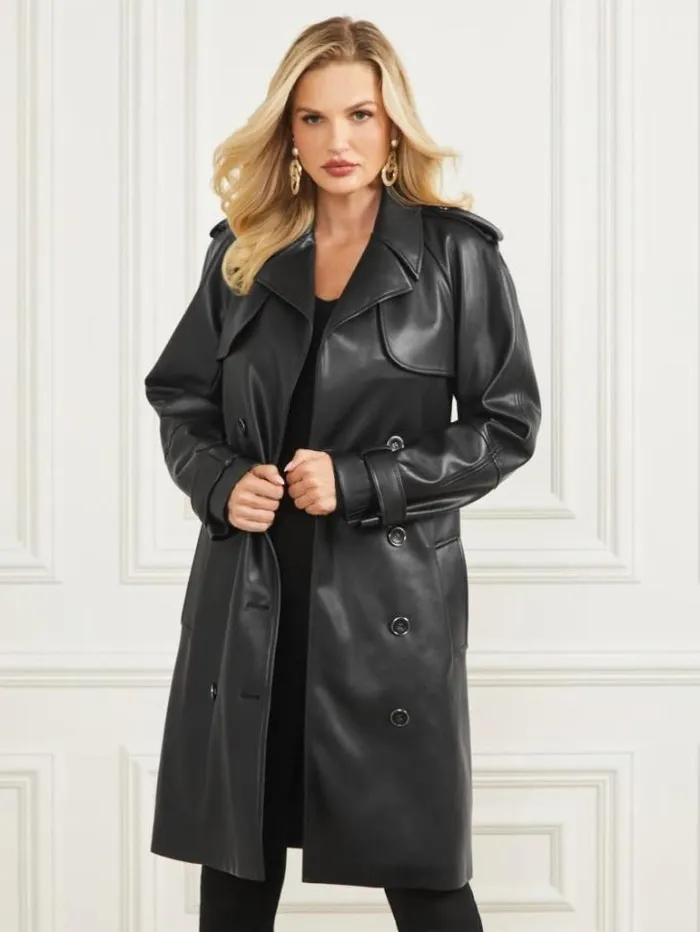 Jackets Women Marciano Thorne Trench Coat Black Jackets Women Marciano Thorne Trench Coat Black
