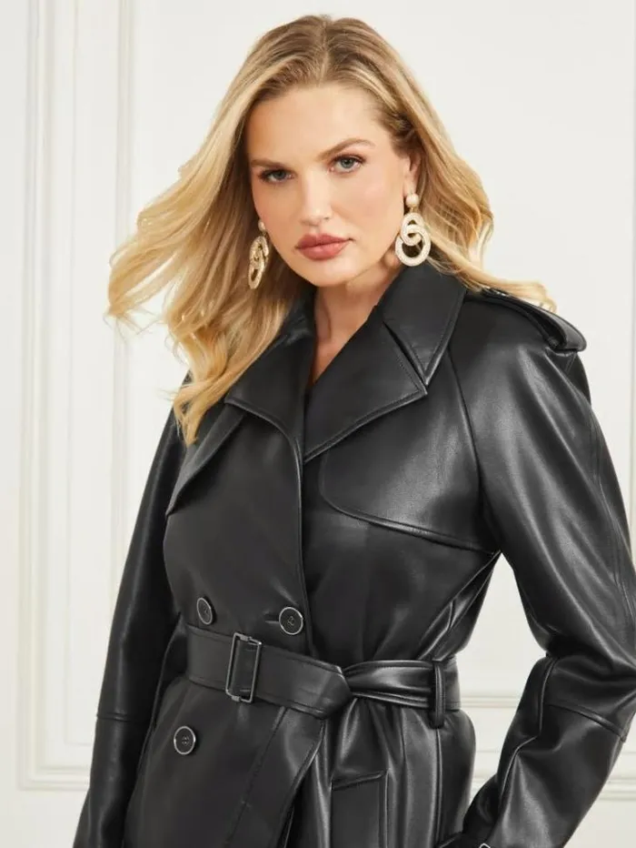 Jackets Women Marciano Thorne Trench Coat Black Jackets Women Marciano Thorne Trench Coat Black