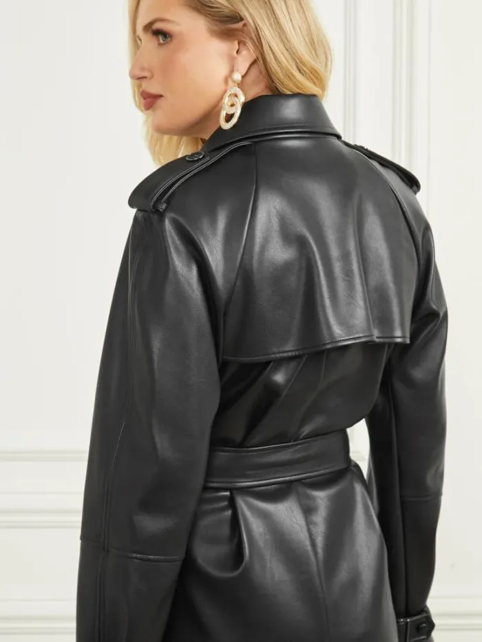 Jackets Women Marciano Thorne Trench Coat Black Jackets Women Marciano Thorne Trench Coat Black