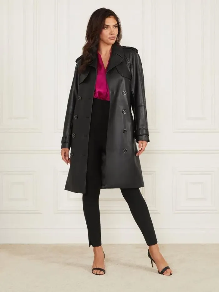 Jackets Women Marciano Thorne Trench Coat Black Jackets Women Marciano Thorne Trench Coat Black