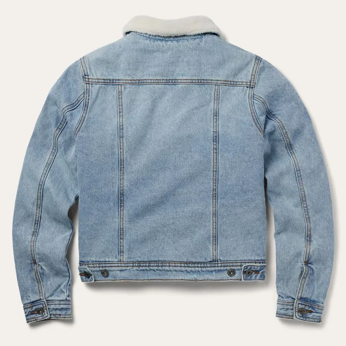 Jackets Women Stetson Denim Sherpa Lined Jacket Blue