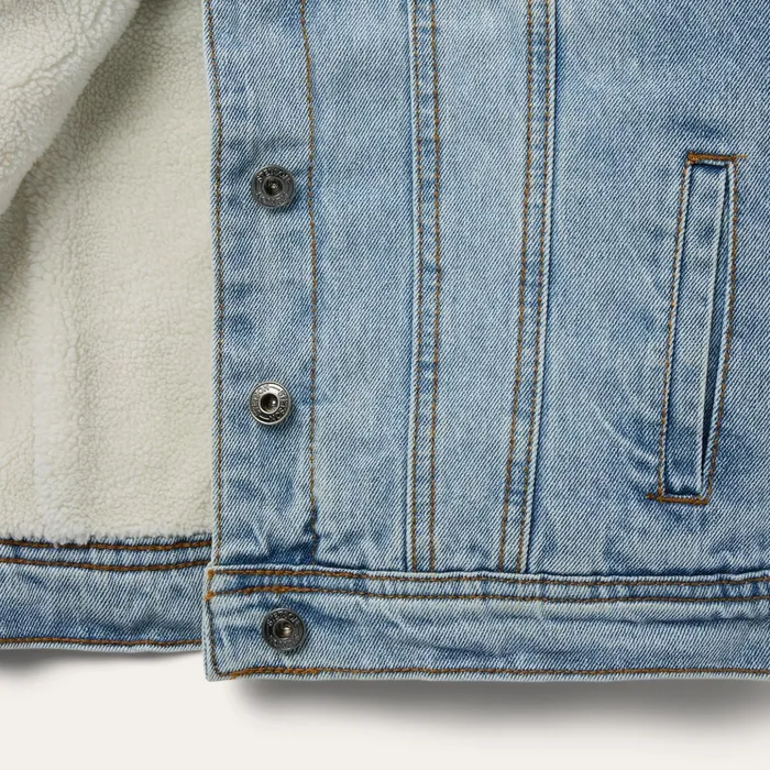 Jackets Women Stetson Denim Sherpa Lined Jacket Blue