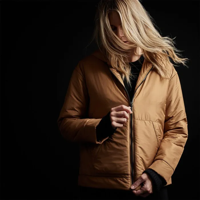 James Perse JacketsOuterwear Hooded Puffer Copper 8211 Women