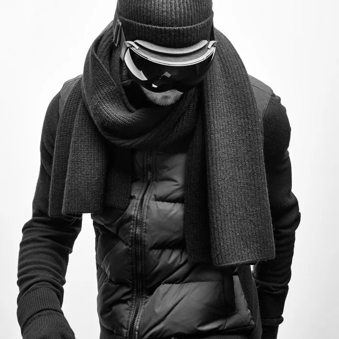 James Perse Scarves Thermal Cashmere Scarf Black 8211 MenWomen