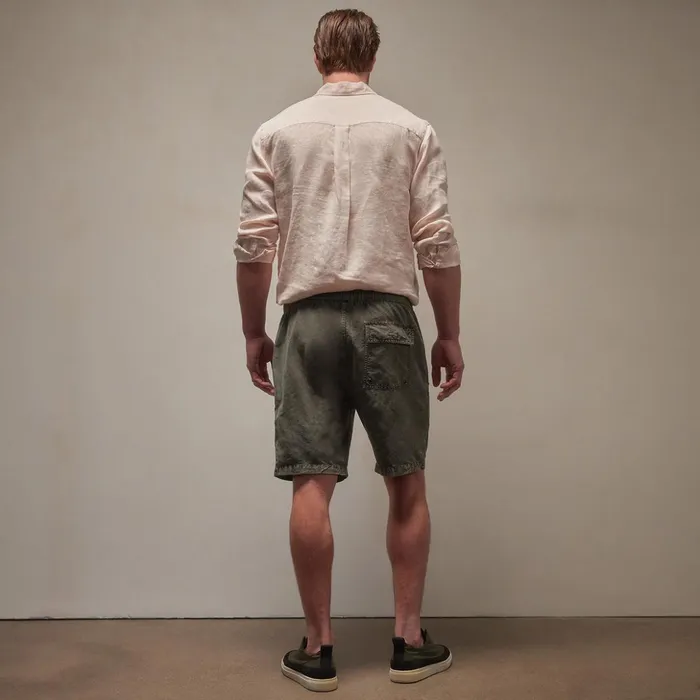 James Perse Shorts Textured Cotton Hemp Short Palm Pigment 8211 Men
