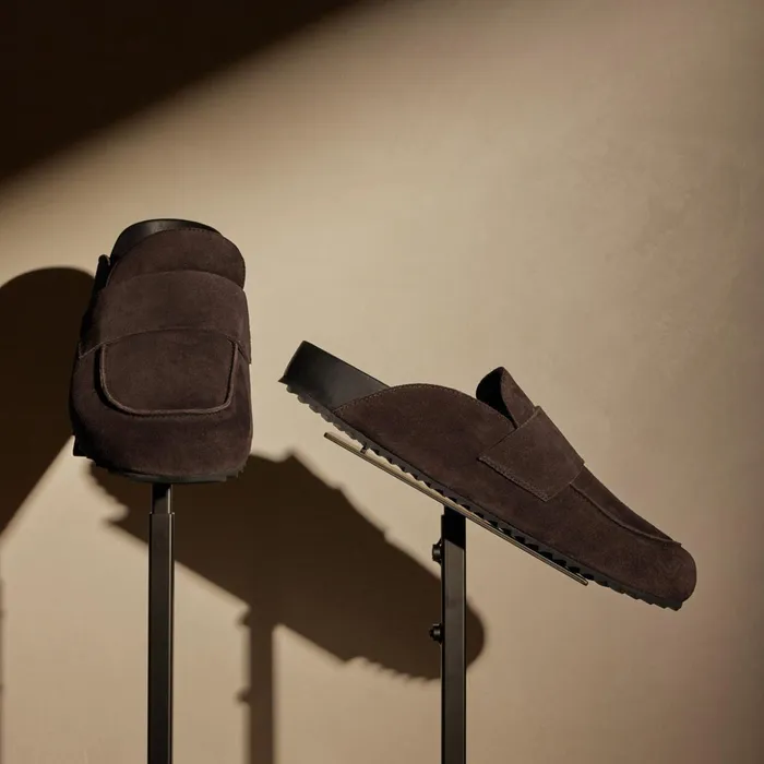 James Perse SlipOns MenSINGLEQUOTEADDEDs Suede Slip On Loafer Cafe 8211 Men