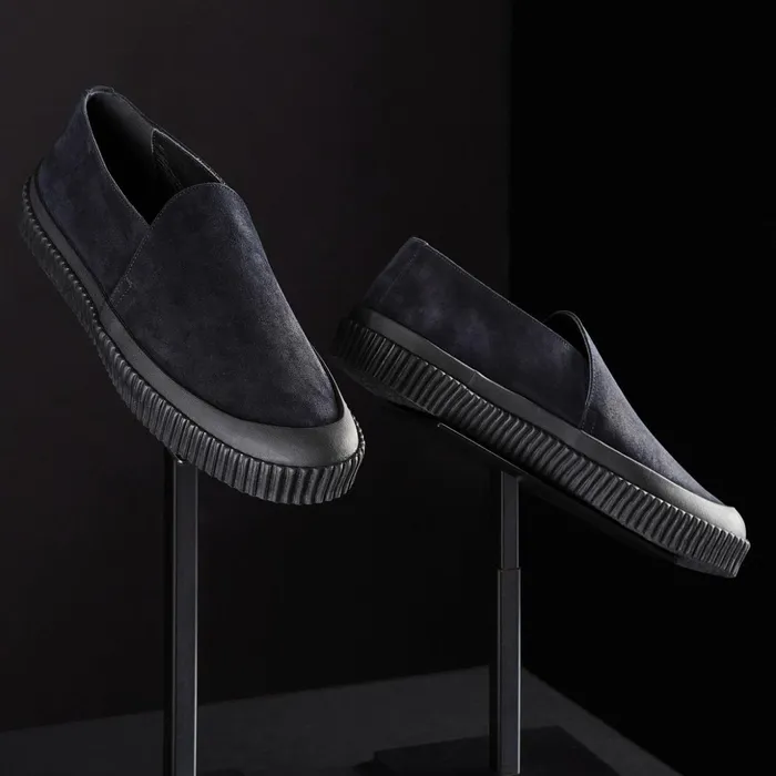 James Perse SlipOns MenSINGLEQUOTEADDEDs Vulcanized Slip On Loafer Navy 8211 Men