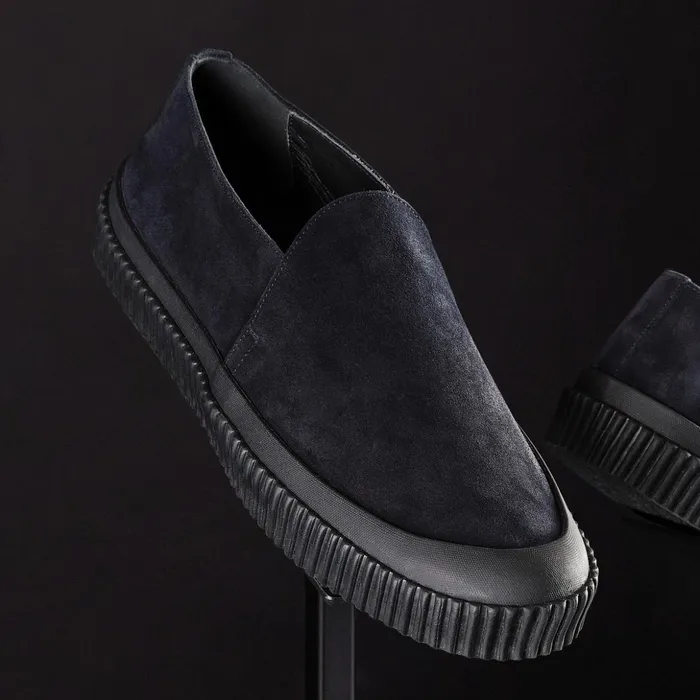 James Perse SlipOns MenSINGLEQUOTEADDEDs Vulcanized Slip On Loafer Navy 8211 Men