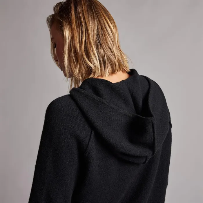 James Perse Sweat TopsBottoms Recycled Cashmere Track Jacket Black 8211 Women