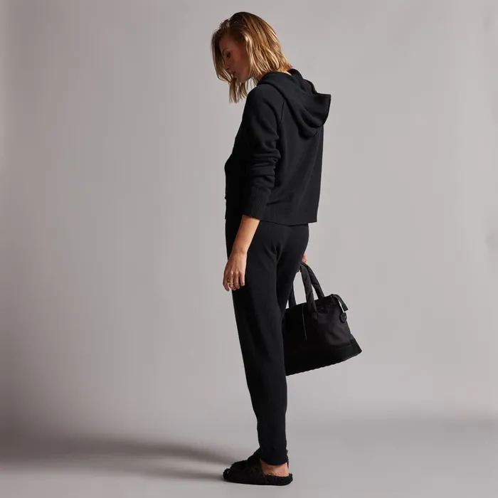 James Perse Sweat TopsBottoms Recycled Cashmere Track Pant Black 8211 Women