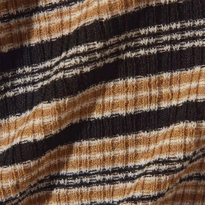 James Perse Sweaters Stretch Linen Ribbed U Neck Black Stripe 8211 Women