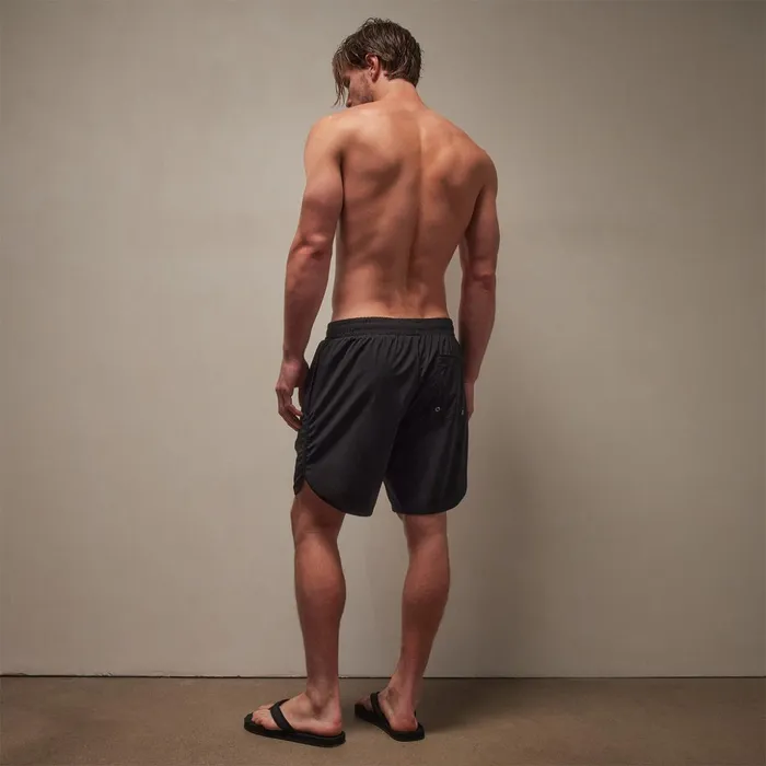 James Perse Swimwear Curved Hem Boardshort Blackblack 8211 Men