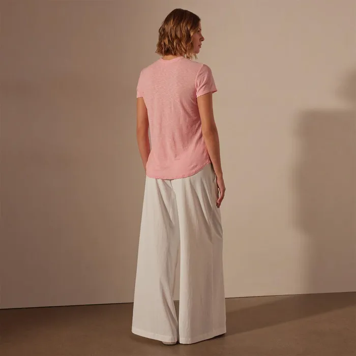 James Perse TShirts Sheer Slub Crew Neck Tee Peony 8211 Women