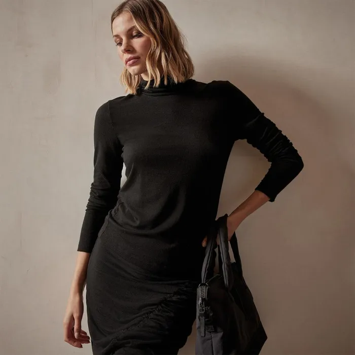 James Perse Tops Tencel Cashmere Turtleneck Black 8211 Women