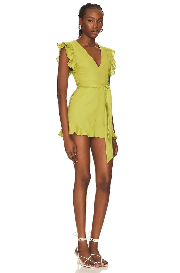 Jill Romper Green Women Lovers and Friends Rompers
