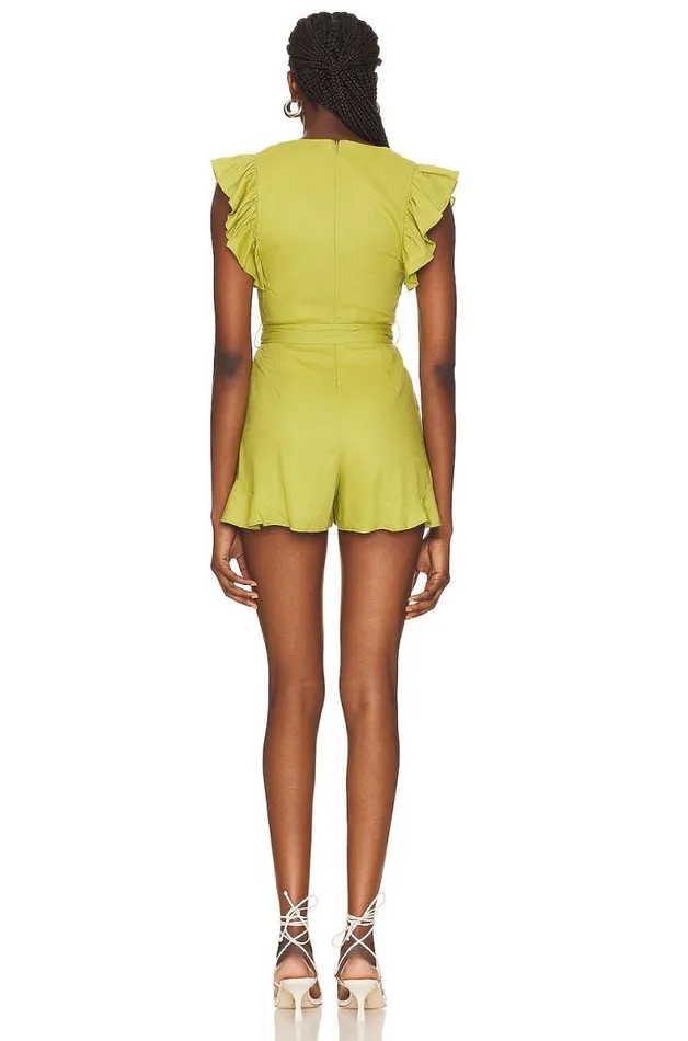 Jill Romper Green Women Lovers and Friends Rompers
