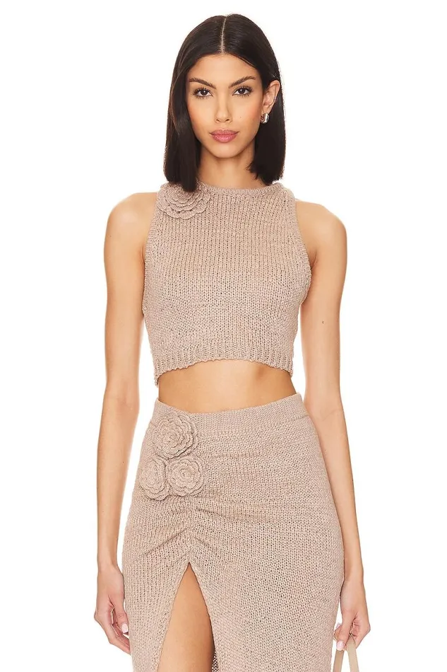 Joya Rosette Top Beige Women Lovers and Friends Tops