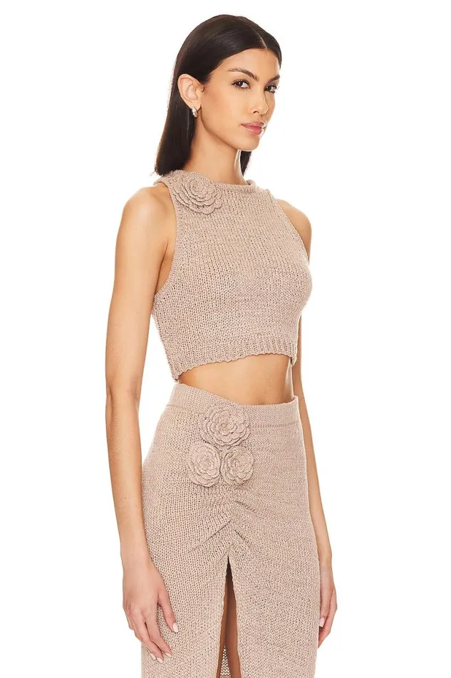 Joya Rosette Top Beige Women Lovers and Friends Tops