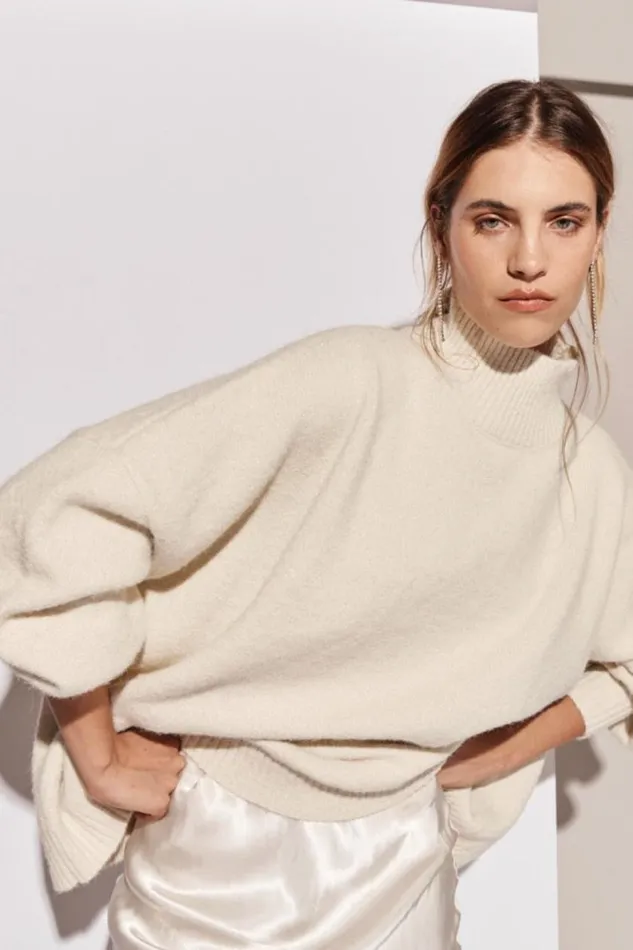 JumpersSweaters Women VRG GRL Yumi Knit Jumper Cream