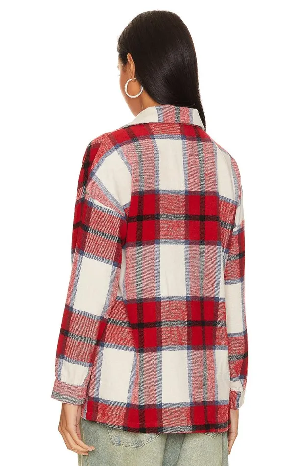 Kaianna Shacket Red Multi Women Lovers and Friends Jackets and Coats