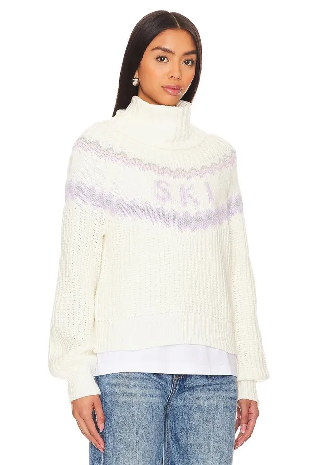 Kaley Ski Sweater Blue And Ivory Multi Women Lovers and Friends Sweaters and Knits