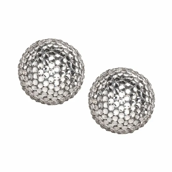 Kenneth Jay Lane Clear Crystal Earrings Women Rhinestone Ball ClipOn Earrings Kenneth Jay Lane Clear Crystal Earrings Women Rhinestone Ball ClipOn Earrings