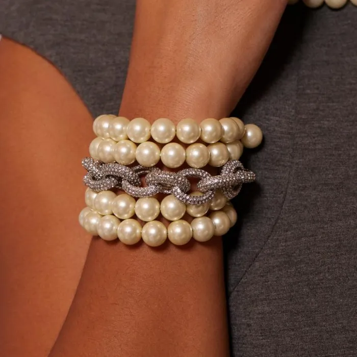 Kenneth Jay Lane Pearl Bracelets Women Cultura Pearl Coil Bracelet