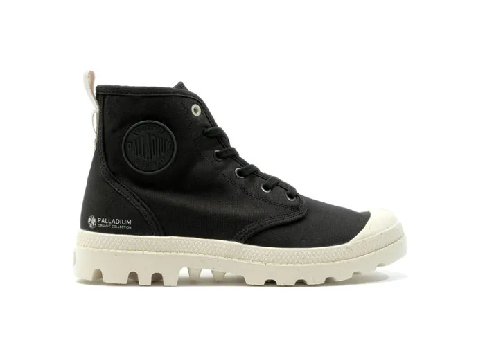 Kids Boots PALLADIUM PAMPA HI ZIP ORGANIC Black