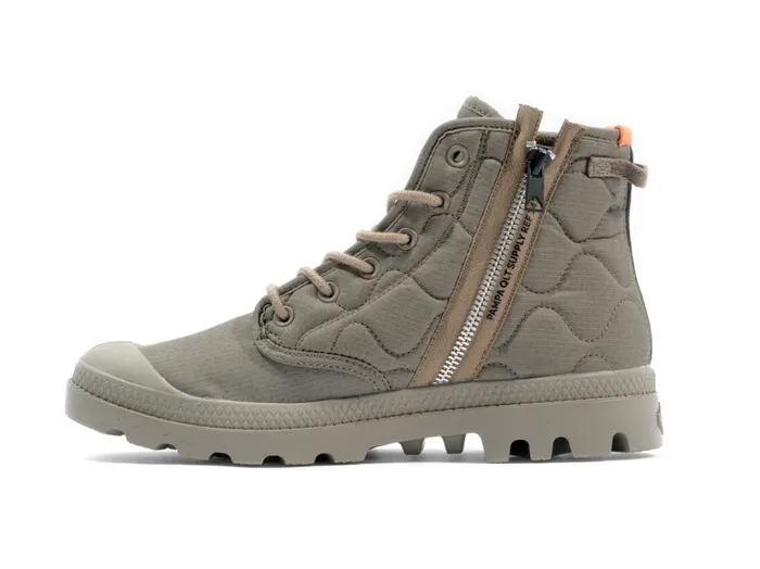Kids Boots PALLADIUM PAMPA REQUILTED Military Olive Kids Boots PALLADIUM PAMPA REQUILTED Military Olive