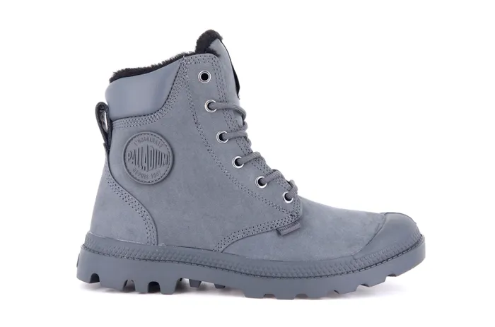 Kids Boots PALLADIUM PAMPA SPORT CUFF WPS Dark Shadow
