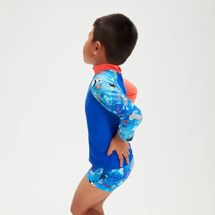 Kids Boy039s Rash Vests Speedo Infant Boys039 Long Sleeve Printed Rash Top CoralBlue Kids Boy039s Rash Vests Speedo Infant Boys039 Long Sleeve Printed Rash Top CoralBlue