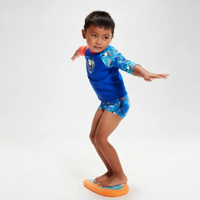 Kids Boy039s Rash Vests Speedo Infant Boys039 Long Sleeve Printed Rash Top CoralBlue Kids Boy039s Rash Vests Speedo Infant Boys039 Long Sleeve Printed Rash Top CoralBlue