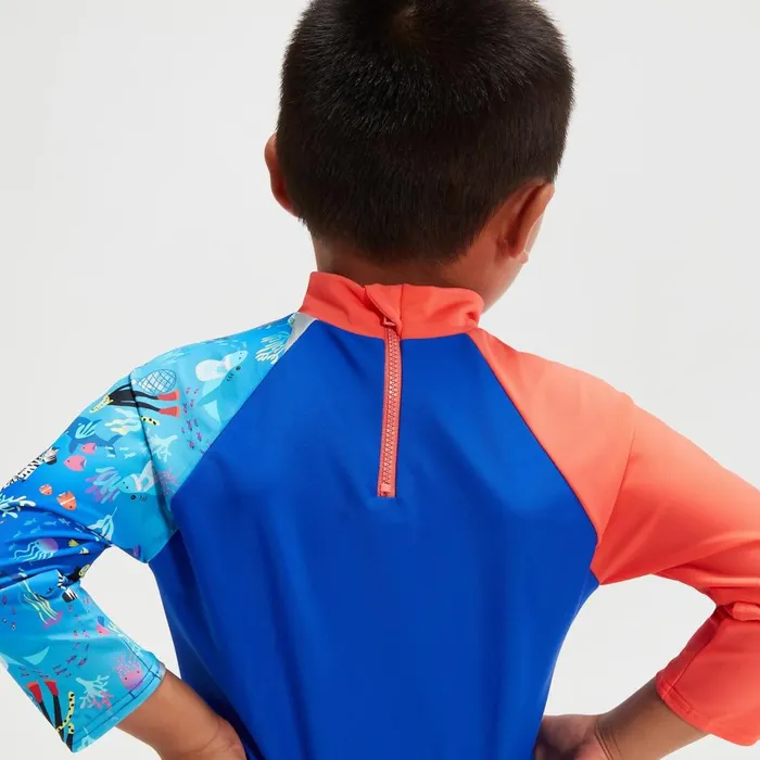 Kids Boy039s Rash Vests Speedo Infant Boys039 Long Sleeve Printed Rash Top CoralBlue Kids Boy039s Rash Vests Speedo Infant Boys039 Long Sleeve Printed Rash Top CoralBlue