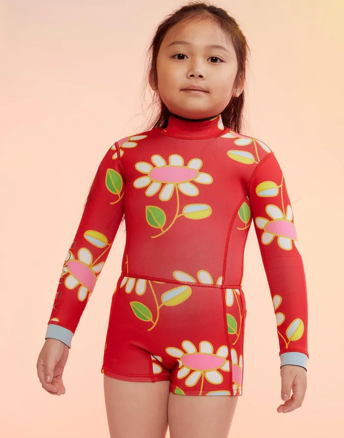 Kids Floral Wetsuit 8211 Red Women Cynthia Rowley Surf and Swim