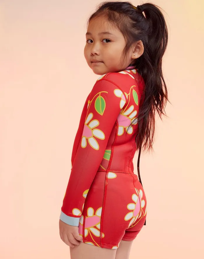 Kids Floral Wetsuit 8211 Red Women Cynthia Rowley Surf and Swim